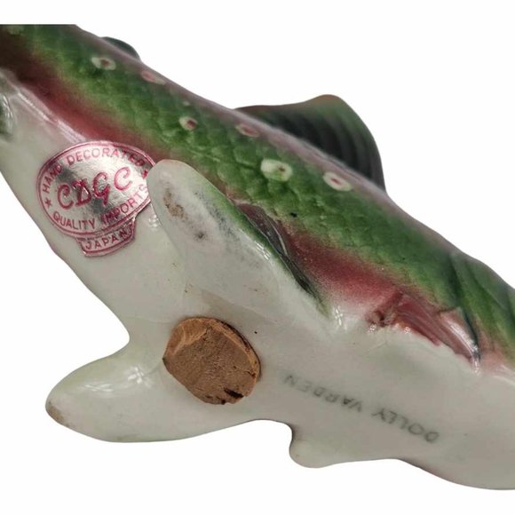 Vintage Dolly Varden Rainbow Trout Fish Salt And Pepper Shaker Set RARE - Picture 5 of 11